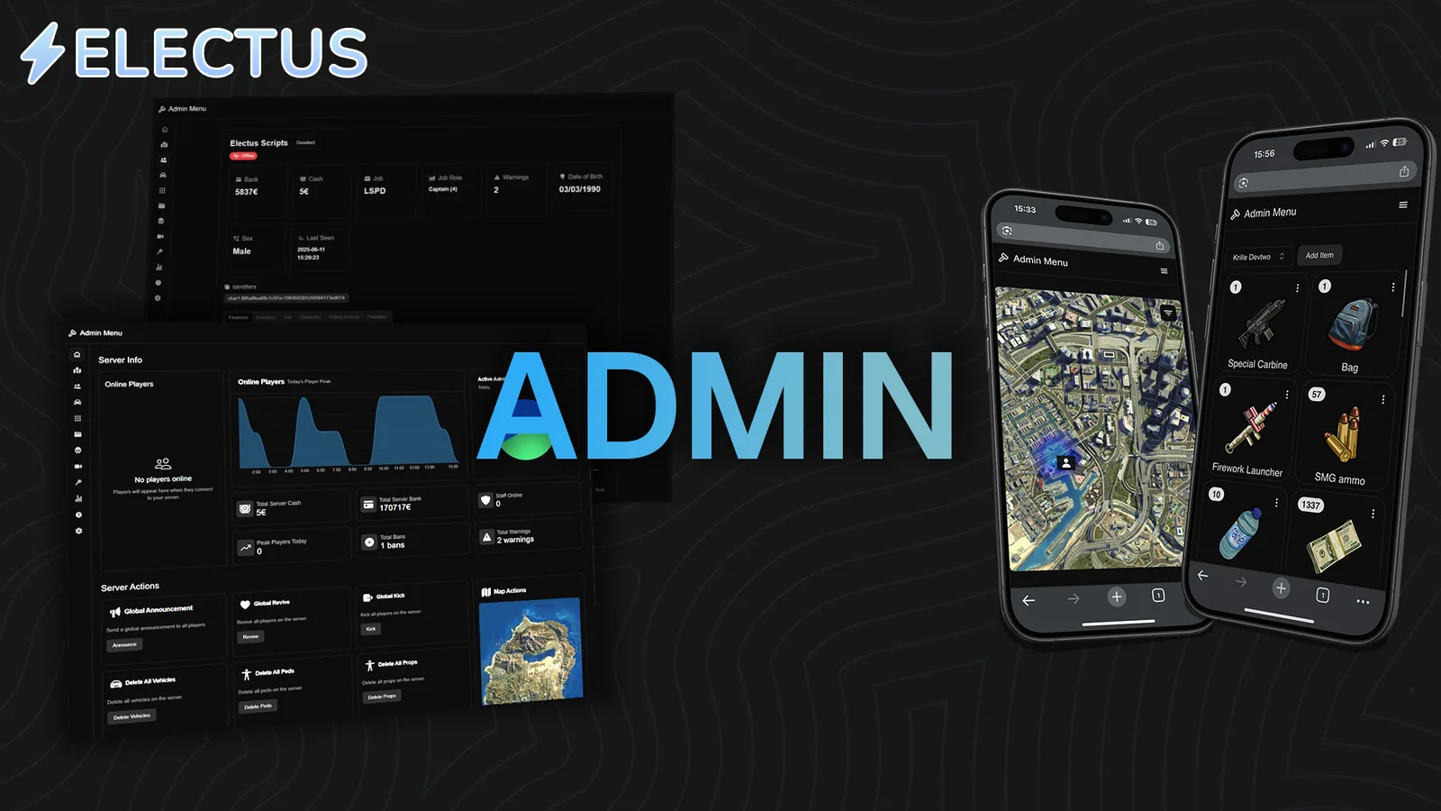 Electus Admin, FiveM admin menu